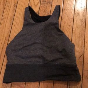 Lululemon two tone grey high neck bra